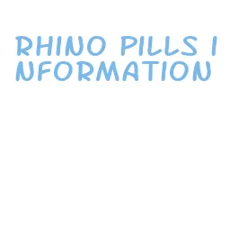 rhino pills information