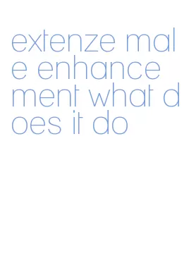 extenze male enhancement what does it do